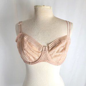 ADORE ME Blush Pink Stacie Unlined Mesh Underwire Bra - Size 40C